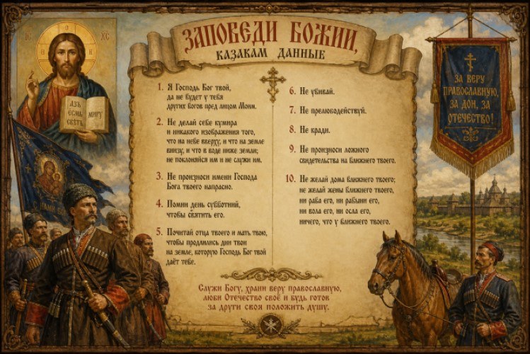 Заповеди Божии, казакам данные